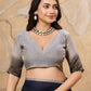 Shree Shyam Fashion Denim Grey Linen Saree