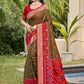 Shree Shyam Fashion Pochampalli Silk Brown Saree