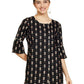 Anubhutee Women's Black Straight Kurti | Swadesiicart