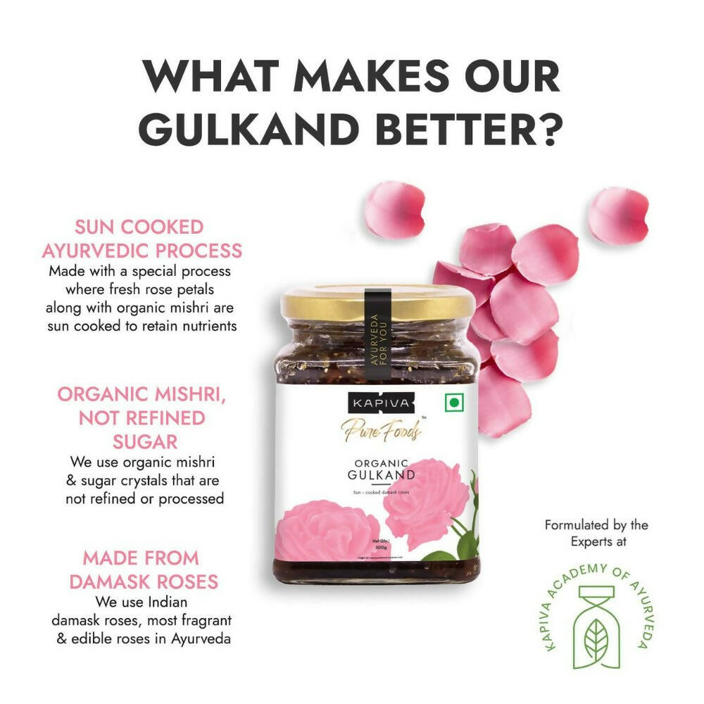 Kapiva Ayurveda Pure Foods Organic Gulkand - Swadesiicart
