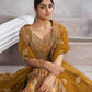 Kesar Fab Dark-Mustard Banarasi Silk Hand_Woven Lehenga | Swadesiicart