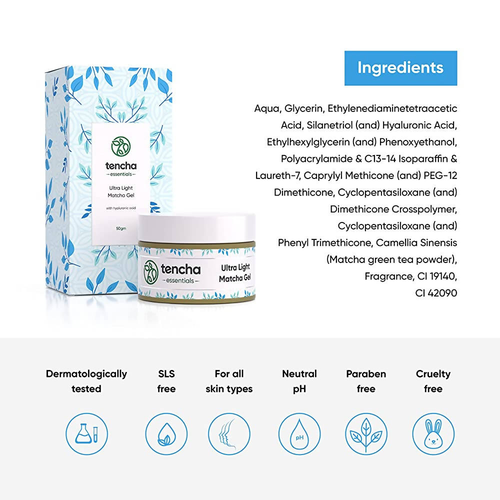 Tencha Essentials Ultra Light Matcha Face Gel | Swadesiicart