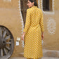 Jyoti Fashion Women's Mustard Pure Muslin Heavy Digital Printed Kurta Pant Set | Swadesiicart