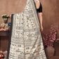 Aafreen Partywear Designer Black Khadi Fancy Saree