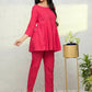 Myshka Women Red Printed Co-Ords - Swadesiicart
