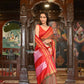 Very Much Indian Handloom Cotton Viscose Ilkal Saree Dual Tone Red Green | Swadesiicart