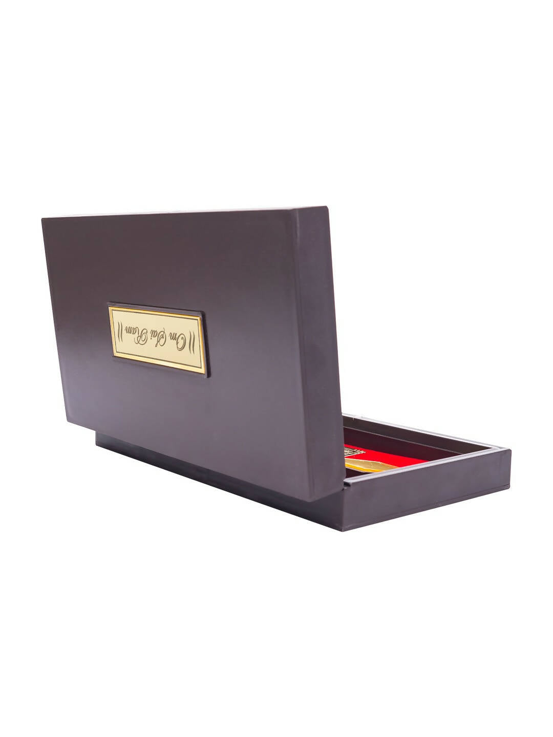 Golden Peacock Brown & Blue 24 CT Gold Foil Wooden Sri Sai Baba Pooja Box | Swadesiicart