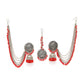 Mominos Fashion Johar Kamal Bahubali Red Beads Earrings With Tikka - Mominos Fashion