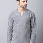 Even Apparels Multi Pure Cotton Round Neck Slit Men's Kurta | Swadesiicart
