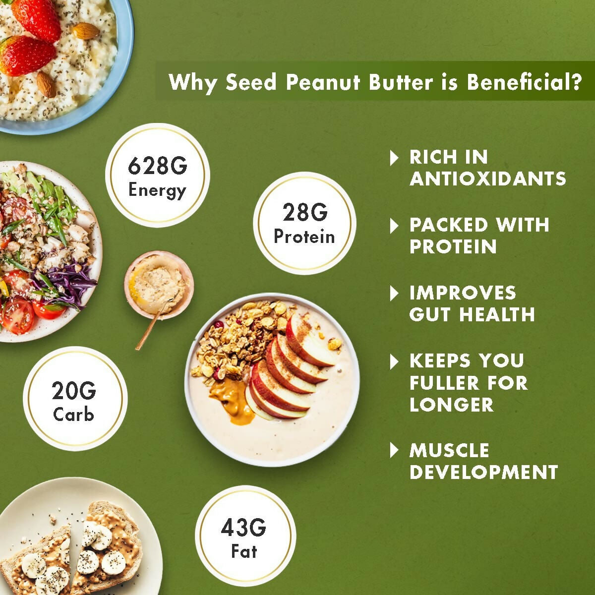 Sorich Organics Seed Peanut Crunchy Butter - Swadesiicart