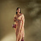 Joban Fashion Cream & Light Pink Plain With Weaving Border Banarasi Silk Sarees | Swadesiicart
