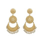 Joban Fashion Women Matte Gold Brass Earrings | Swadesiicart