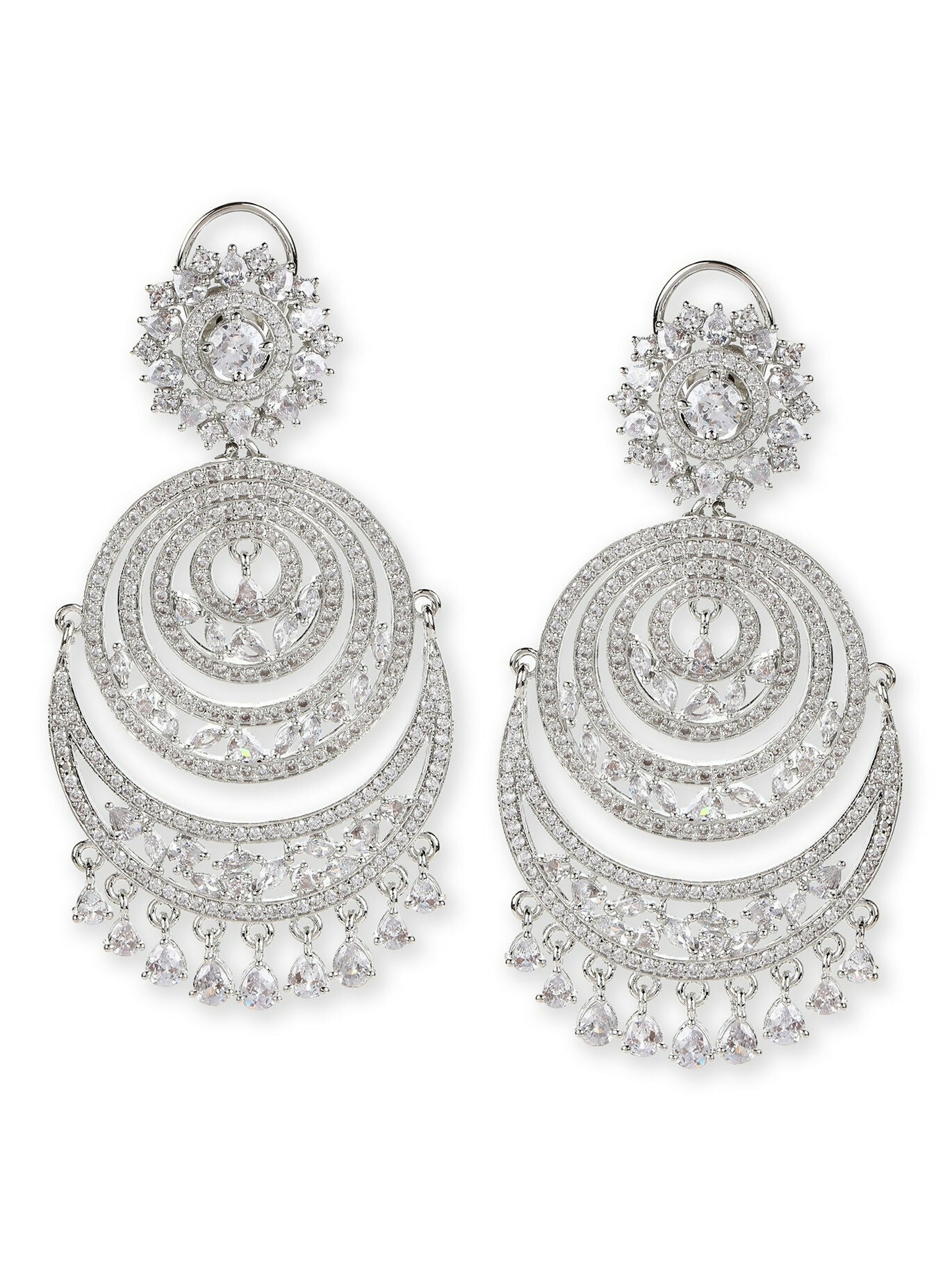 Diamond Chand Earrings- Ruby Raang | Swadesiicart
