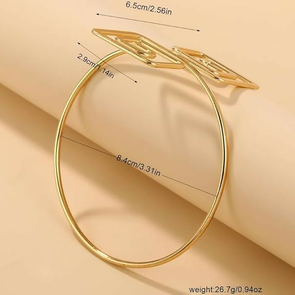 Joban Fashion Golden Alloy Fancy Spiral Cuff Armlet | Swadesiicart
