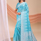 Shree Shyam Fashion Varnika Sky Blue Linen Cotton Saree