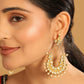Nuyug 22k Gold Plated Royal Pearl Accent Kundan Earrings | Swadesiicart