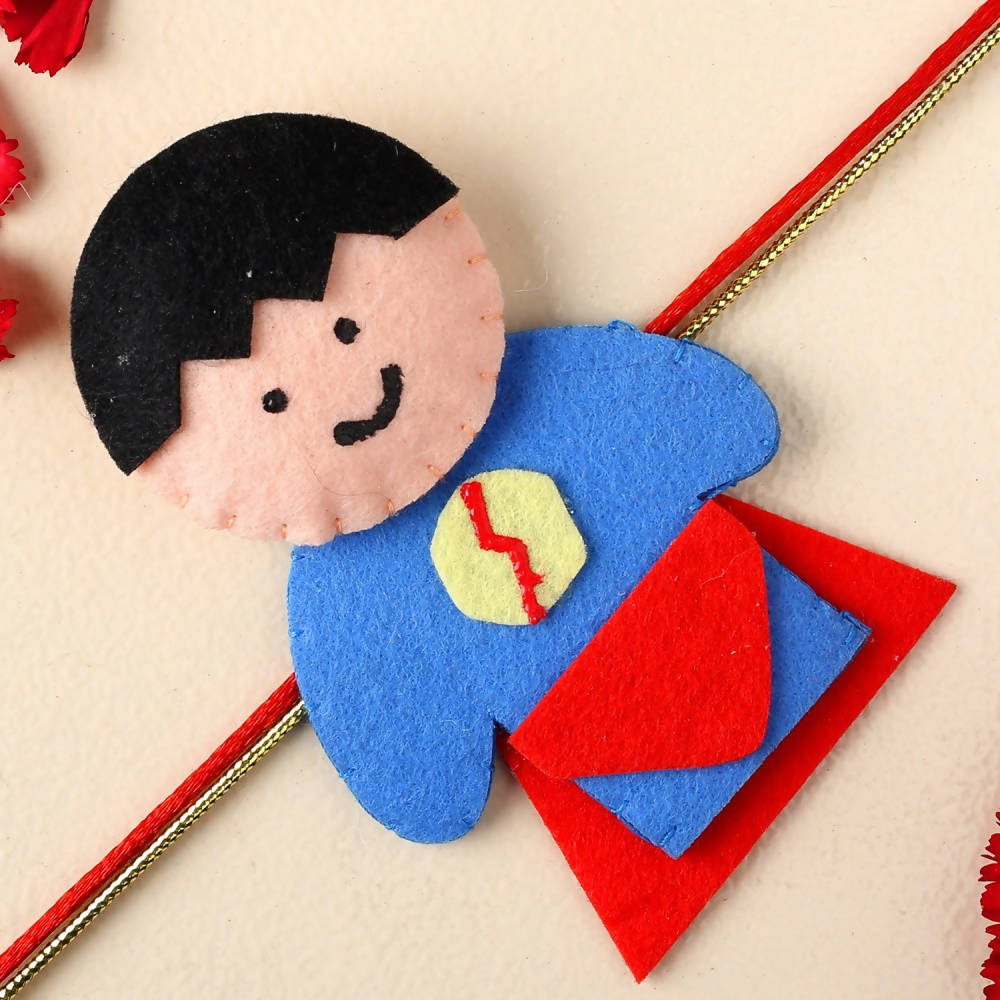 Superman Kids Rakhi & Besan Laddoos | Swadesiicart