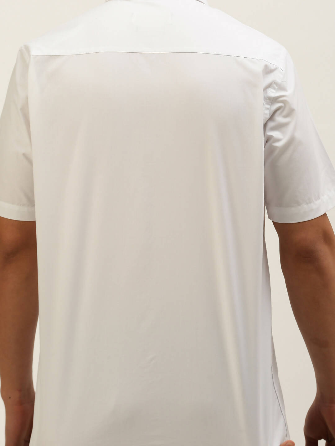 Ramraj Cotton Mens Half Sleeve Formal 100 % Cotton White Shirt | Swadesiicart