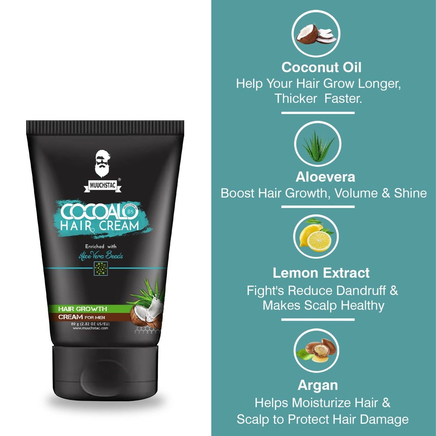 Muuchstac Cocoalo Hair Cream For Men - Swadesiicart