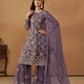 Anaita Purple Embroidered Net Salwar Suit
