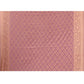 Joban Fashion Ivory And Dusty Rose Crepe Chiffon Pure Handloom Banarasi Silk Saree | Swadesiicart