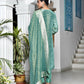 Vaasva Women's Digital Printed Tissue Suit Set With Solid Pant & Brocade Dupatta | Swadesiicart