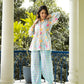 Casual Fashionable Multi Muslin Cotton co-ord set - Manya - Swadesiicart