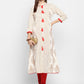 NOZ2TOZ Women's Off-White A-Line Kurta- (1pc set) - Swadesiicart