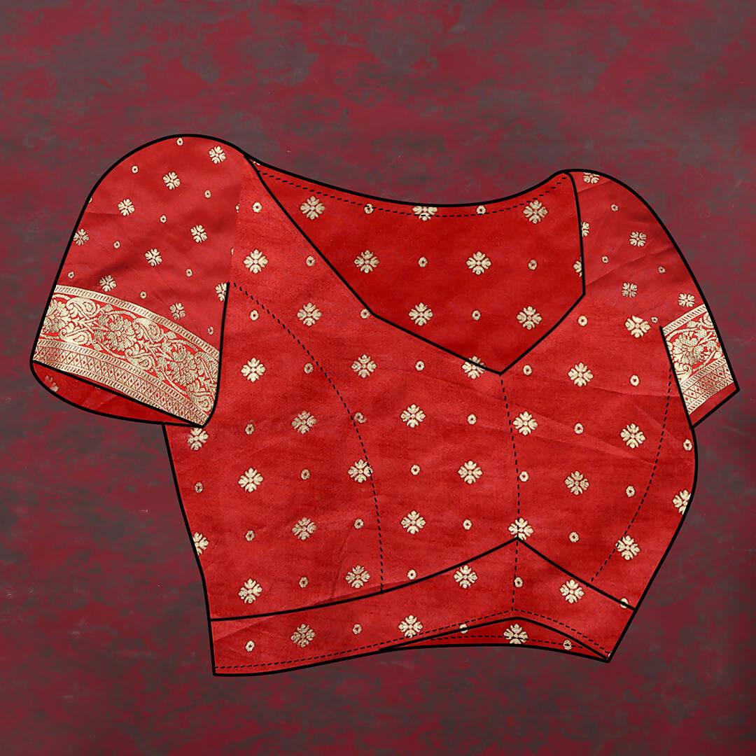 Lorenvalley Fashion Green & Red Patola Silk Woven Design Meenakari Weaving Saree - Swadesiicart