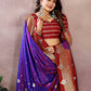 Aastha Fashion Violet Silk Sarees Weaving Saree