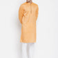 Even Apparels Yellow Rayon Men's Kurta With Band Collar | Swadesiicart