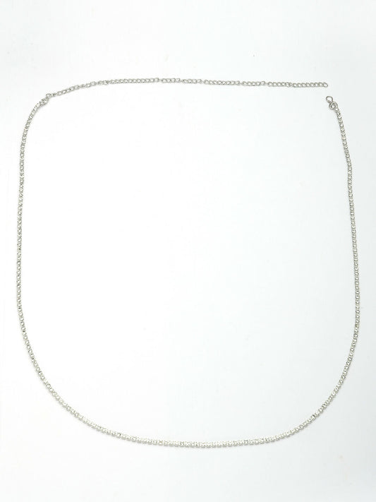 NVR Women's Silver-Plated AD-Studded Kamarbandh Waist Chain | Swadesiicart