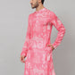 Botanical Architecture Traditional Printed Silk Kurta by Hilo Design