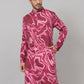 Abstract Marble Print Cotton Kurta by Hilo Design