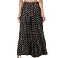 Juniper Women Black Rayon Printed Flared Palazzo | Swadesiicart
