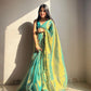 Lorenvalley Fashion Bollywood Sheded Rama Fendy Silk Wedding And Partywear Saree - Swadesiicart