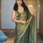 Lorenvalley Fashion Sheded Green Fendy Silk Wedding And Partywear Saree - Swadesiicart
