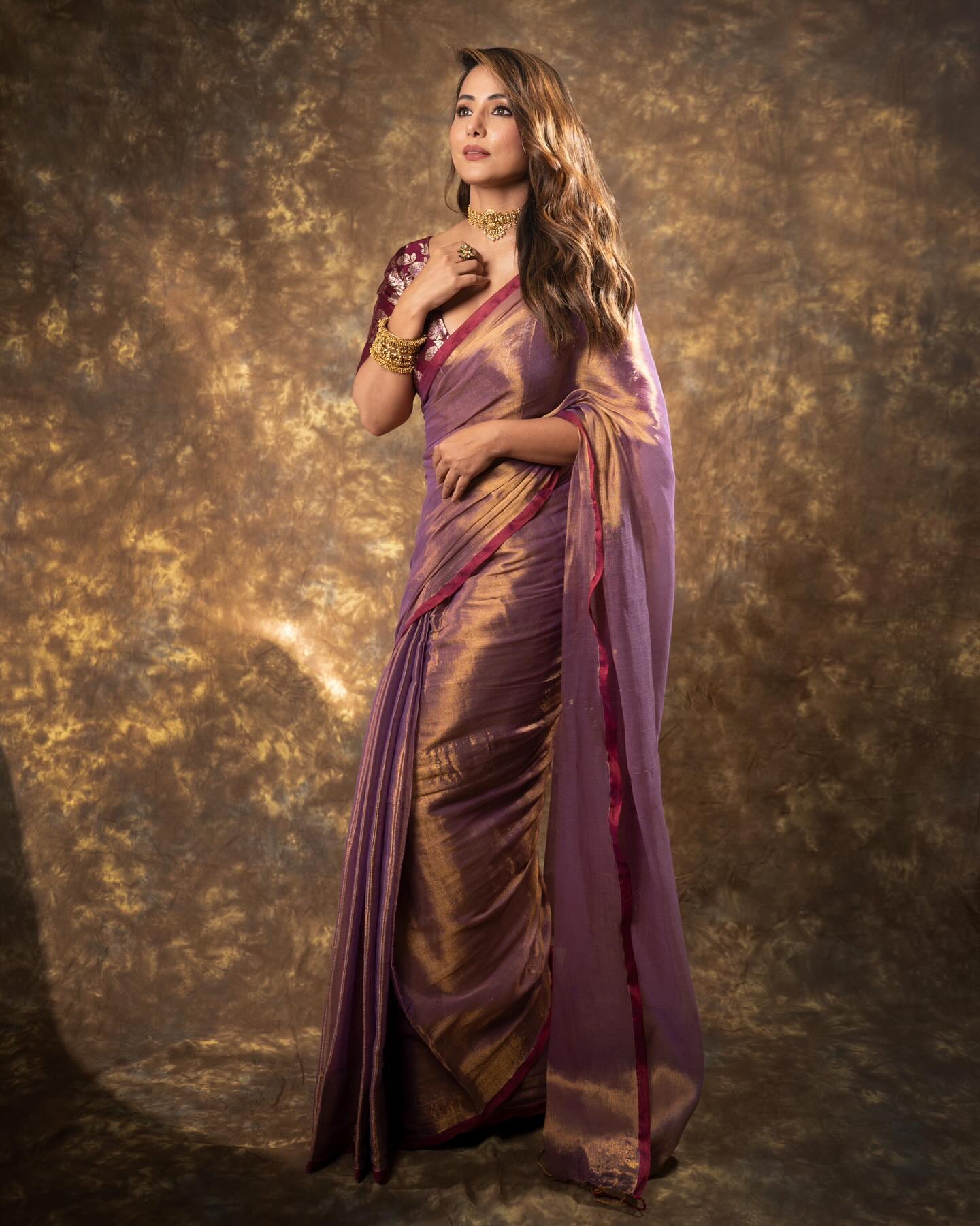 Lorenvalley Fashion Attractive Purple Fendy Silk Saree With Jacquard Weaving Blouse - Swadesiicart