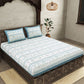 JAIPUR FABRIC Blue Ethnic Motifs Cotton 250 TC Super King Bedsheet With 2 Pillow Covers | Swadesiicart