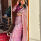 Lorenvalley Fashion Attractive Purple Crush Tissue Silk Saree With Jacquard Weaving Stitched Blouse - Swadesiicart