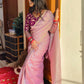 Lorenvalley Fashion Attractive Purple Crush Tissue Silk Saree With Jacquard Weaving Stitched Blouse - Swadesiicart