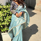 Lorenvalley Fashion Attractive Pink Crush Tissue Silk Saree With Jacquard Weaving Stitched Blouse - Swadesiicart