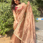 Lorenvalley Fashion Chiku Zimmy Choo Silk Fancy Lace Saree With Blouse - Swadesiicart