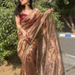 Lorenvalley Fashion Chiku Zimmy Choo Silk Fancy Lace Saree With Blouse - Swadesiicart
