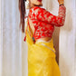 Lorenvalley Fashion Attractive Yellow Crush Tissue Silk Saree With Jacquard Weaving Stitched Blouse - Swadesiicart