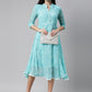 Souchii Women Floral Chiffon A-Line Midi Dress - Swadesiicart