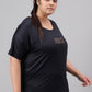 MKH Plus Size Typography Printed Relaxed Fit Dri-FIT T-shirt - Swadesiicart