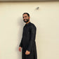 Black Mirror Work Kurta by Hilo Design