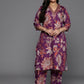 Ahalyaa Women's Traditional wear Kurta Set - Purple | Swadesiicart