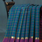 Dual Shade of Peacock Blue And Magenta Pure Mangalgiri Cotton By Gayathri Reddy Designer Studio | Swadesiicart